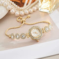 Free Pull-out Bracelet Women's Watch Fashion Color Diamond